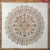 30*30 см голямо геометрично колело за мандала Направи си сам шаблони за наслояване, албум за оцветяване, щамповане, албум, декоративен шаблон