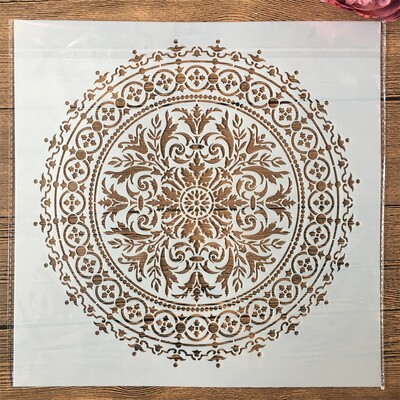 30*30 cm veliki geometrijski kotač mandale DIY Šablone za nanošenje slojeva Slikanje Spomenar Bojanje Album za utiskivanje Ukrasni predložak