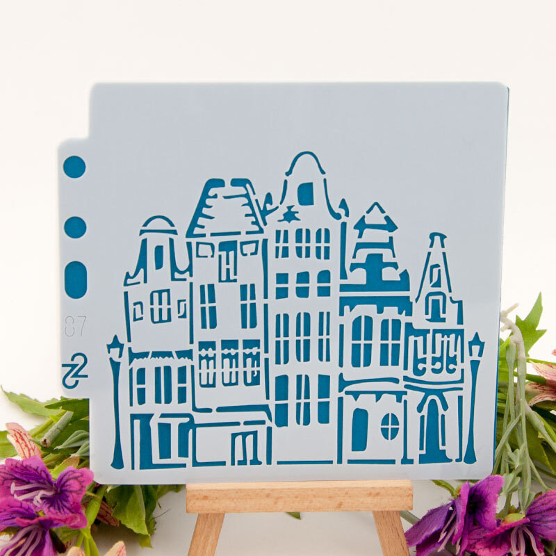 Trafaretai tapybai, Plastikiniai daugkartiniai trafaretai amatams Uolų tapybai ant medinių sienų plytelių Namų dekoras S87