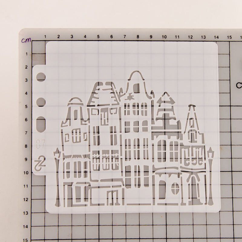 Trafaretai tapybai, Plastikiniai daugkartiniai trafaretai amatams Uolų tapybai ant medinių sienų plytelių Namų dekoras S87