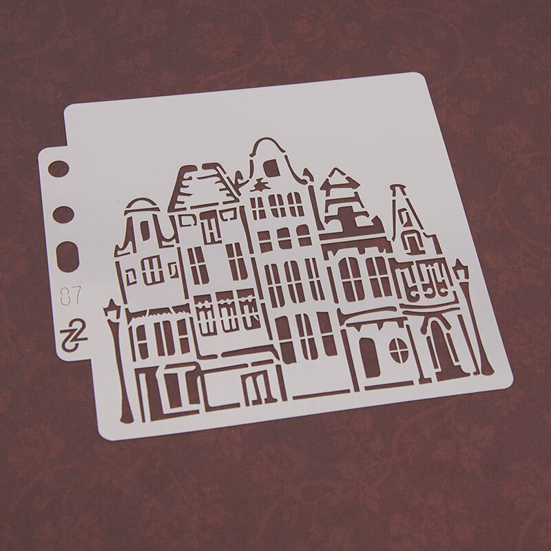 Trafaretai tapybai, Plastikiniai daugkartiniai trafaretai amatams Uolų tapybai ant medinių sienų plytelių Namų dekoras S87