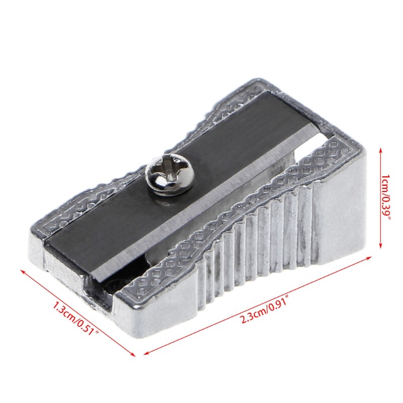 Ascuțitor de creion teșit cu o singură gaură din metal Ascuțitor de creion de birou pentru școală Articole de papetărie