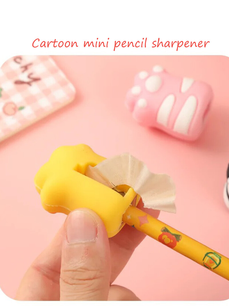 1 бр. Острилки за моливи Сладка котешка острилка с форма на лапа Молив Стандартна машина за рязане на моливи Студентски Училищни канцеларски материали