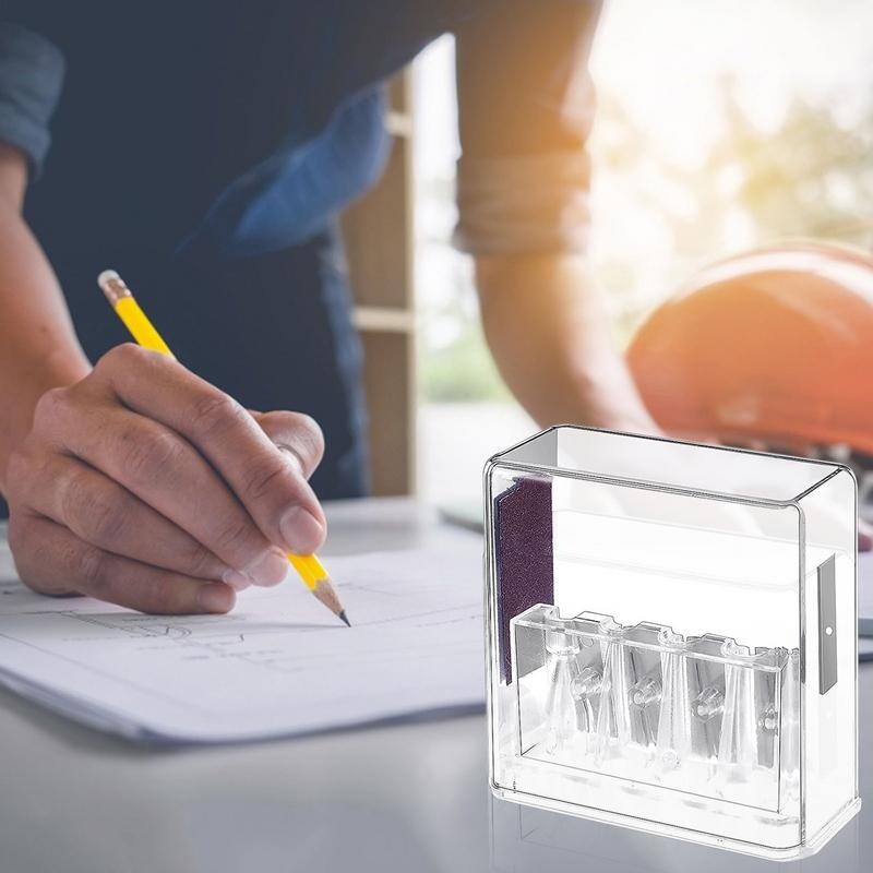 Острилка с 4 дупки Многофункционална острилка за моливи с капак за въглен Молив Скица Моливи Рисуване