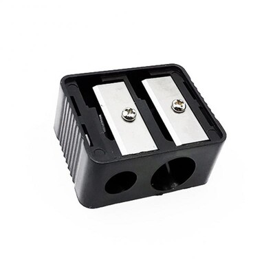 Marca cu găuri duble Ruj de precizie Ascuțitor de creion cosmetic pentru creion de buze pentru sprâncene Creion de ochi Cadou pentru fete Rechizite școlare