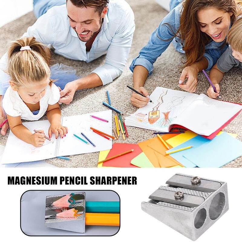 Ascuțitoare de creioane cu magneziu Orificii duble Creioane din grafit Ascuțitoare de creioane pentru școală Rechizite de birou Accesorii de papetărie pt.
