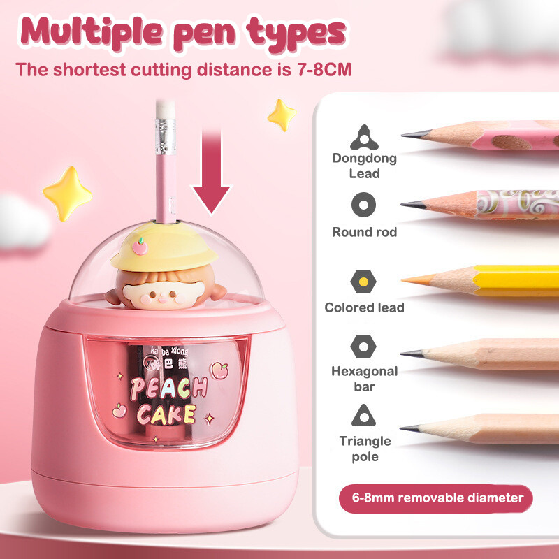 1 tk automaatne pliiatsiteritaja, elektriline multikas, armas laste sulenuga, mitmeotstarbelised õpilaste kirjatarbed