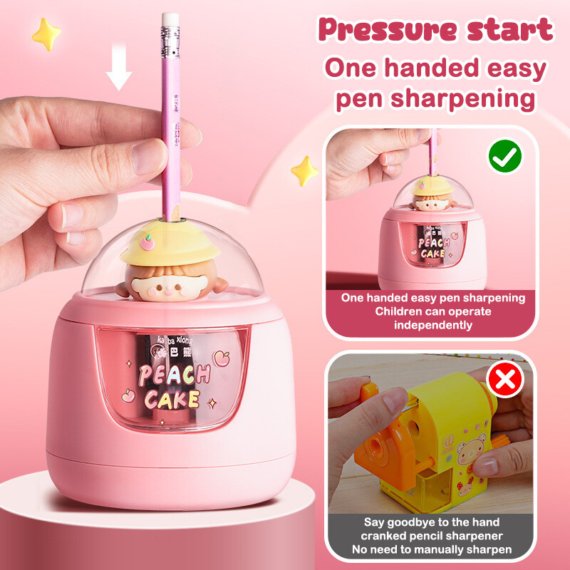 1 tk automaatne pliiatsiteritaja, elektriline multikas, armas laste sulenuga, mitmeotstarbelised õpilaste kirjatarbed