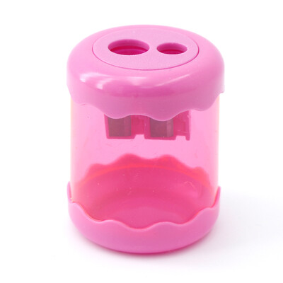 1kom slatko ručno šiljilo velikog kapaciteta s dvije rupe, izdržljivo cilindrično plastično šiljilo za olovke