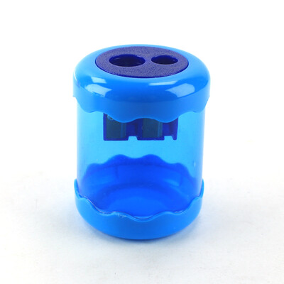 1kom slatko ručno šiljilo velikog kapaciteta s dvije rupe, izdržljivo cilindrično plastično šiljilo za olovke