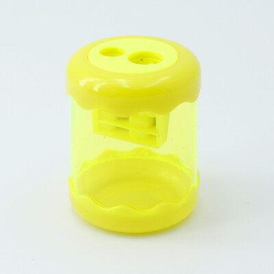 1kom slatko ručno šiljilo velikog kapaciteta s dvije rupe, izdržljivo cilindrično plastično šiljilo za olovke