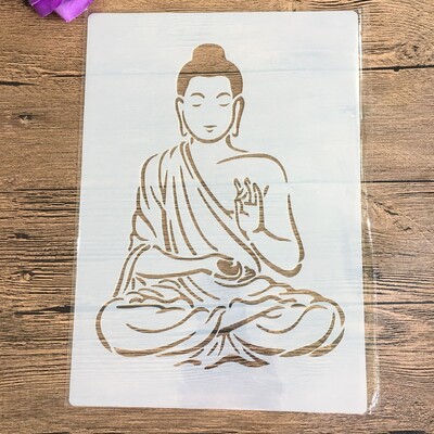 A4 29 * 21 cm Mandala cvijet DIY šablone Zidne slike Spomenar Bojanje Reljefni album Ukrasni papirni predložak kartice, zid