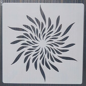 20*20cm Geometrijska Mandala DIY Šablone za slojeve Oslikavanje zidova Namještaj Spomenar Bojanje Album za utiskivanje Ukrasni predložak