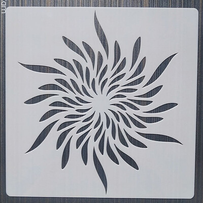 20*20 cm geometrinė mandala „pasidaryk pats“ Sluoksniavimo trafaretai Sienų Tapyba Baldai Iškarpų knygelė Spalvinimas Reljefinis albumas Dekoratyvinis Šablonas