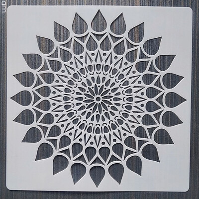 20*20cm Geometrijska Mandala DIY Šablone za slojeve Oslikavanje zidova Namještaj Spomenar Bojanje Album za utiskivanje Ukrasni predložak