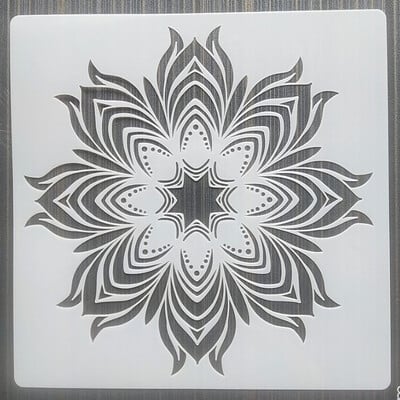 1Pes 15*15cm Mandala DIY Šablone za slojeve Oslikavanje zidova Namještaj Spomenar Bojanje Album za utiskivanje Ukrasni predložak