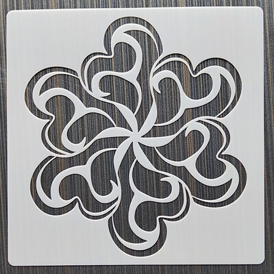 1Pes 15*15cm Mandala DIY Šablone za slojeve Oslikavanje zidova Namještaj Spomenar Bojanje Album za utiskivanje Ukrasni predložak