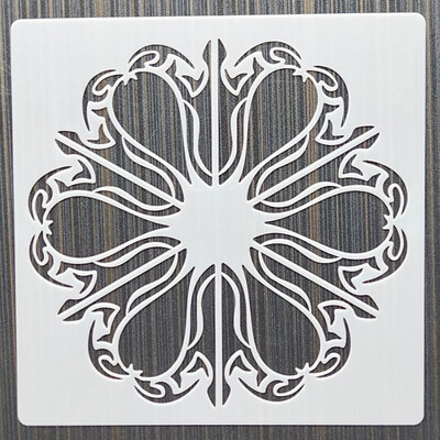 1Pes 15*15cm Mandala DIY Šablone za slojeve Oslikavanje zidova Namještaj Spomenar Bojanje Album za utiskivanje Ukrasni predložak