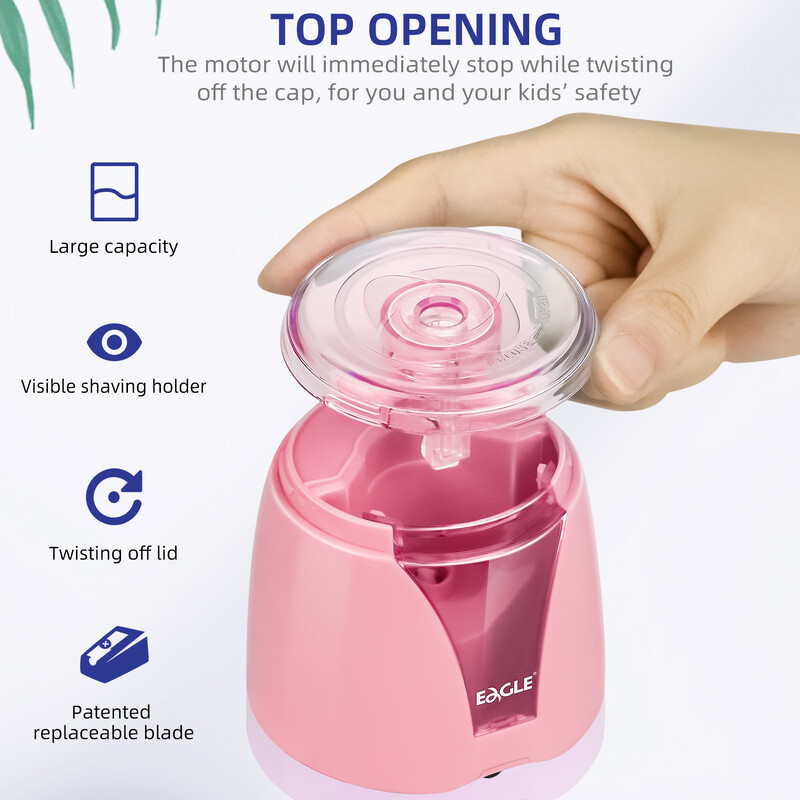 Ascuțitoare electrică Eagle Auto, cu baterii, lamă înlocuibilă, rechizite școlare de birou