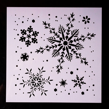 15 cm DIY Craft Layering Snowflake Stencils For Wall Painting Scrapbooking Stamps Άλμπουμ Διακοσμητικές χάρτινες κάρτες ανάγλυφου