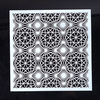 13 cm DIY Craft Layering Geometric Stencil For Wall Painting Scrapbooking Stamping Album Διακοσμητικές χάρτινες κάρτες ανάγλυφου