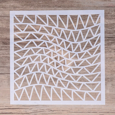 13 cm „pasidaryk pats“ sluoksniavimo geometrinis trafaretas, skirtas tapyti „Scrapbooking“ štampavimo antspaudai albumas, dekoratyvinės reljefinės popierinės kortelės