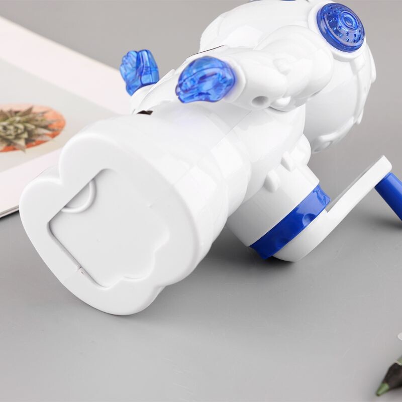 Ascuțitor de creion manual cu manivelă, cu design drăguț de desene animate robot pentru copii, elevi, studenți, rechizite școlare