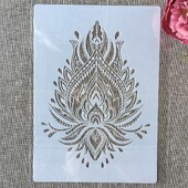 A4 29 см мандала перо тотем направи си сам наслояване шаблони стенни картини лексикон оцветяване релефен албум декоративен шаблон