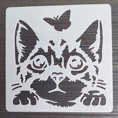 Predložak leptira 13*13 cm DIY Šablone za slojeve Zidne slike Spomenar Bojanje Album za utiskivanje Predložak ukrasnih kartica