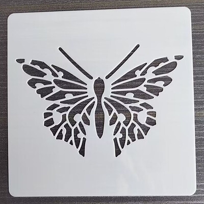 Predložak leptira 13*13 cm DIY Šablone za slojeve Zidne slike Spomenar Bojanje Album za utiskivanje Predložak ukrasnih kartica