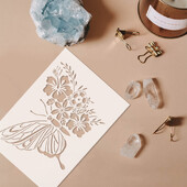 YOMDID 1kom leptir DIY šablona za grafite slikanje izdubljene ukrasne šablone bojanje reljefna slikovnica ukrasna