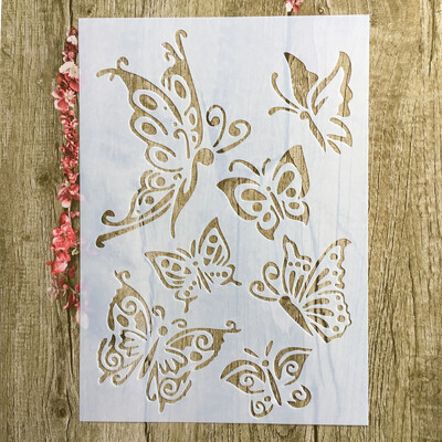 A4 29 * 21cm Frunze de viță de vie Șabloane DIY Pictură de perete Album de însemnări de colorat Album de reliefare Șablon de carte de hârtie decorativă