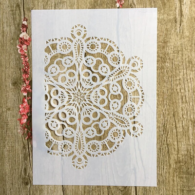 A4 29 * 21cm Frunze de viță de vie Șabloane DIY Pictură de perete Album de însemnări de colorat Album de reliefare Șablon de carte de hârtie decorativă