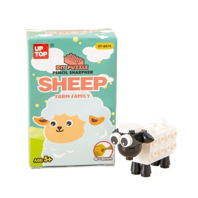 Blocuri de construcție în formă de animal DIY Ascuțitor creion Desen Puzzle Jucării Asamblare DIY Ascuțitor creion Schițe Scriere