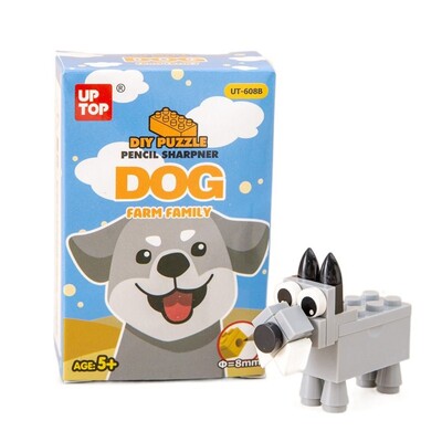 Blocuri de construcție în formă de animal DIY Ascuțitor creion Desen Puzzle Jucării Asamblare DIY Ascuțitor creion Schițe Scriere