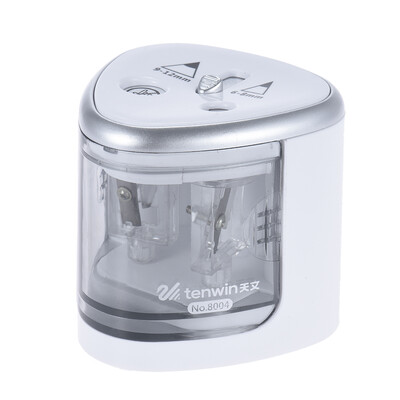 Višenamjensko automatsko električno šiljilo za olovke na baterije s 2 rupe (6-8 mm / 9-12 mm) za učenike kod kuće, plavo