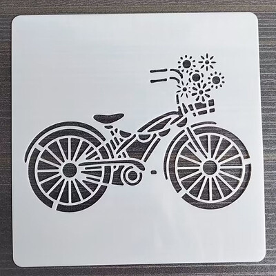 Predložak za bicikl 13*13 cm Šablone za šablone za zidne slike Spomenar bojanje za utiskivanje albuma „uradi sam“ Predložak ukrasnih kartica