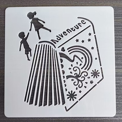 Predložak za bicikl 13*13 cm Šablone za šablone za zidne slike Spomenar bojanje za utiskivanje albuma „uradi sam“ Predložak ukrasnih kartica