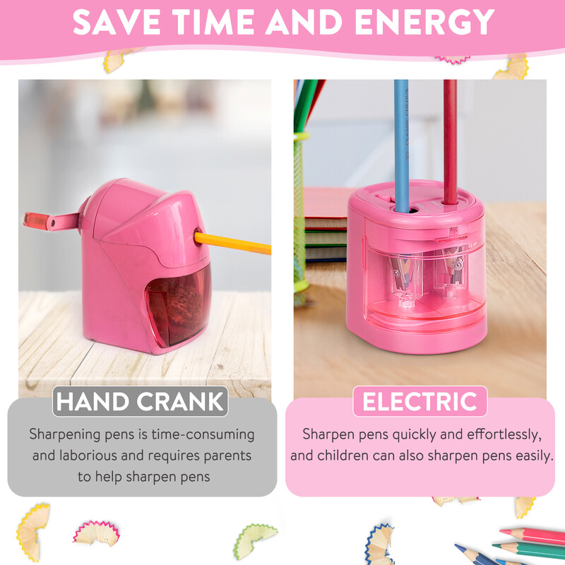 Електрическа острилка за моливи Eagle, работи с батерия или USB, двойни дупки, двойни остриета, преносима, офис, ученически пособия Канцеларски материали