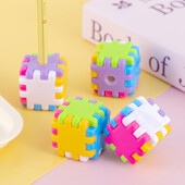 Ascuțitor de creion cub Rubik creativ, 4 buc, ascuțitor de creion detașabil pentru copii, pentru studenți, școală, articole de papetărie de birou