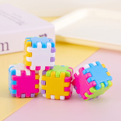 Ascuțitor de creion cub Rubik creativ, 4 buc, ascuțitor de creion detașabil pentru copii, pentru studenți, școală, articole de papetărie de birou