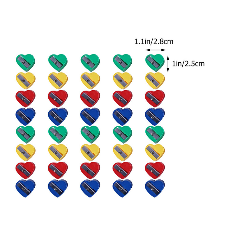 40 tk Mini käeshoitavad pliiatsiteritajad Südamepliiatsi lõikamisriistad Kontori koolitarbed Kirjatarbed Laste preemia kingitus