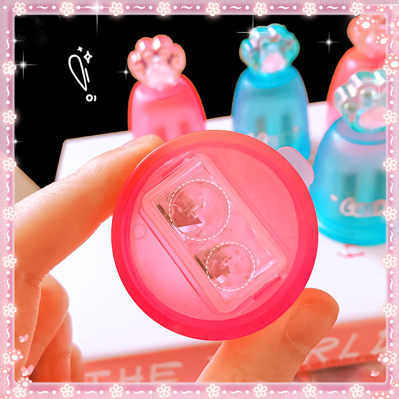 Estetski kawaii uredski pribor Školski koristan Školski pribor Šiljilo za olovke u obliku mačje šape Lijep poklon za djecu