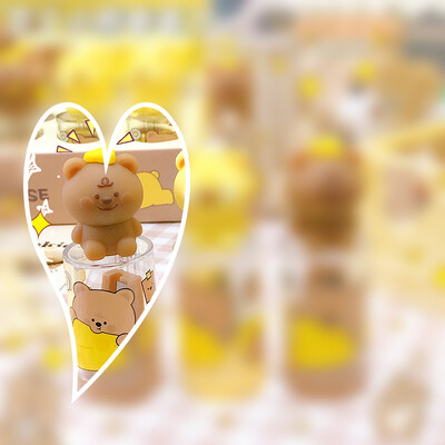 Cheese Bear Острилка за моливи Kawaii Канцеларски материали Училищни офис консумативи Сладка острилка за молив Creative back to school Прекрасно