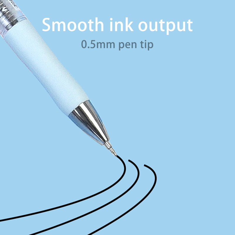 Set de 3 pixuri drăguțe, articole de birou pentru școală coreeană și japoneză, pixuri neutre Kawaii pentru afaceri și birou