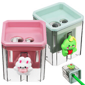 Električno šiljilo za olovke od 2 komada, ručno, plastično za učionicu, nož, crtani film, mala šiljila, uredski pribor za djecu, ručni