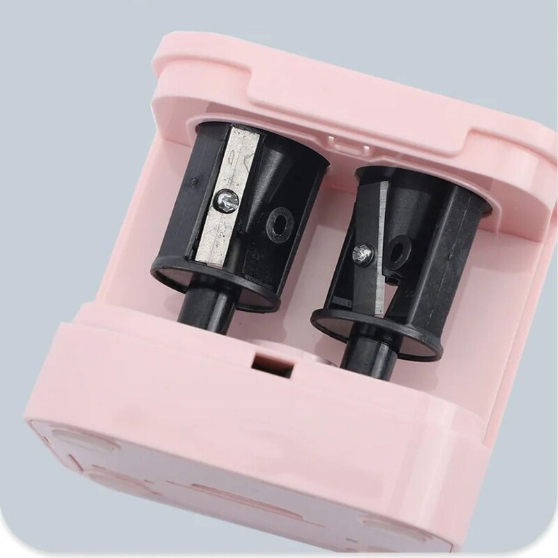 Ascuțitoare electrică pentru creion cu USB și baterie Moduri duale Capac de siguranță cu orificiu dublu Rechizite pentru înapoi la școală pentru copii Papeleria