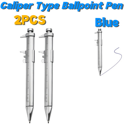Мултифункционална писалка с калипер 0/100 Vernier Caliper Roller 1.0mm Ball Point Пластмасови студентски канцеларски материали Подарък Измервателни инструменти