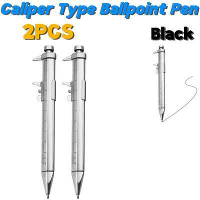 Мултифункционална писалка с калипер 0/100 Vernier Caliper Roller 1.0mm Ball Point Пластмасови студентски канцеларски материали Подарък Измервателни инструменти