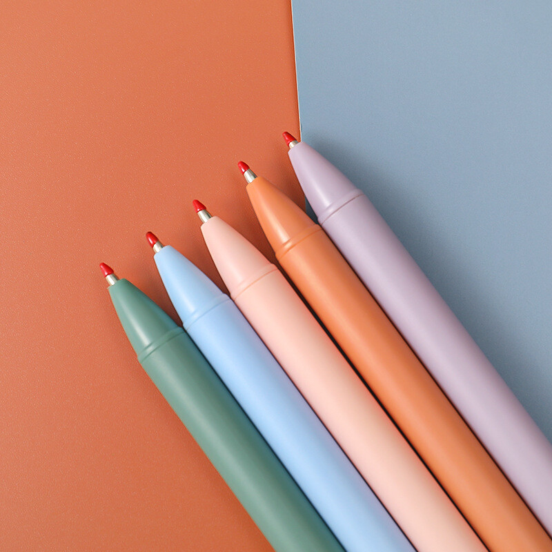 5 vnt / rinkinys Morandi ištraukiami gelio rašikliai juodo rašalo sklandžiai rašoma biuro spragtelėjimo tipas parašo rašikliai, raštinės reikmenys